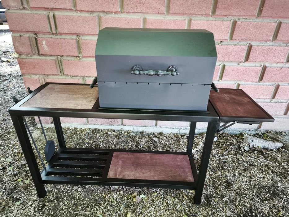 Мангал+барбекю со столиком