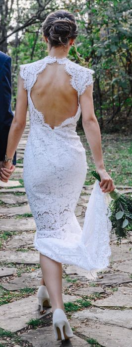 Дълга булчинска рокля