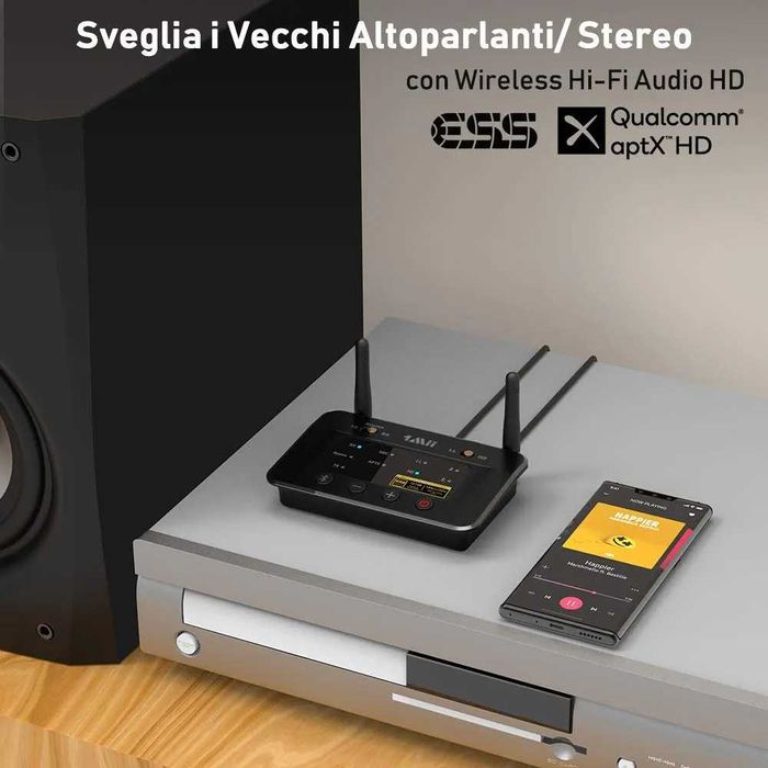 Transmitator/receptor audio Bluetooth 5.0, 1Mii B03 antena duala