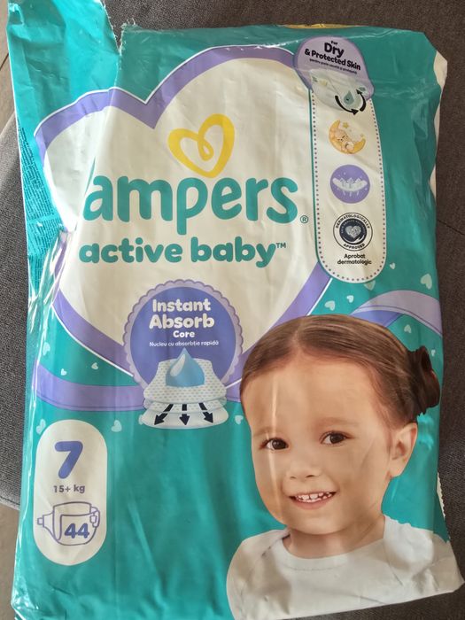 Pampers Active Baby nr. 7 – pachet deschis