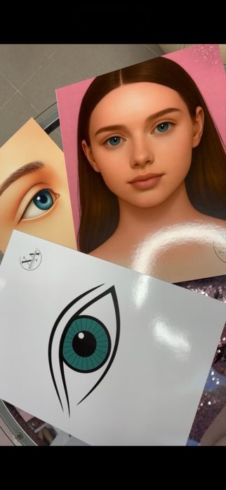 Магнитно табло за lash mapping за обучения по миглопластика и тренировъчни схеми