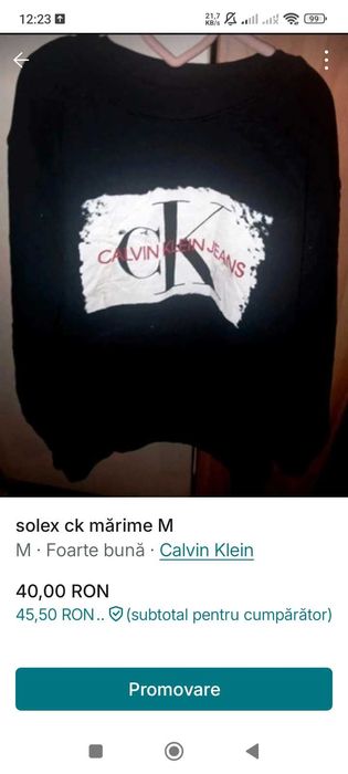 Calvin klein bluza unisex