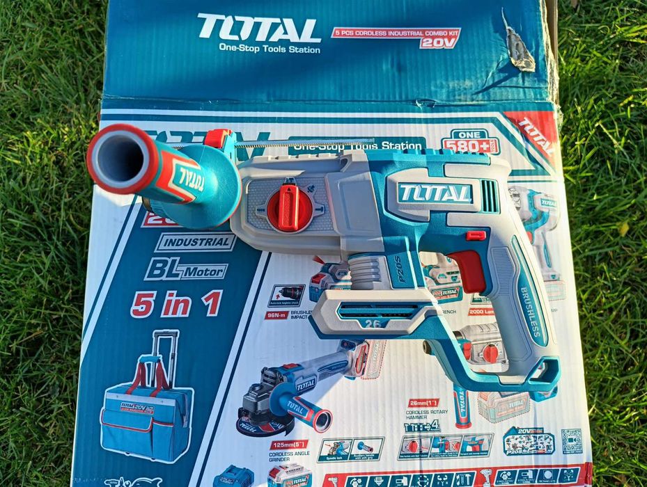 Акумулаторен безчетков перфоратор TOTAL INDUSTRIAL, SDS+, 2.5 J, 20 V