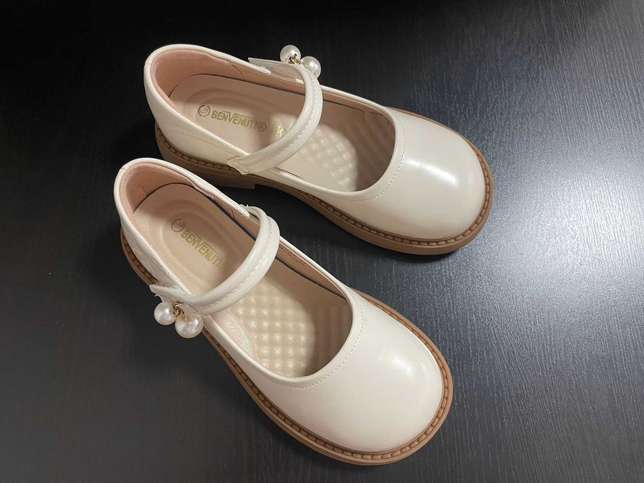 Pantofi fete, Benvenuti, marimea 31, piele