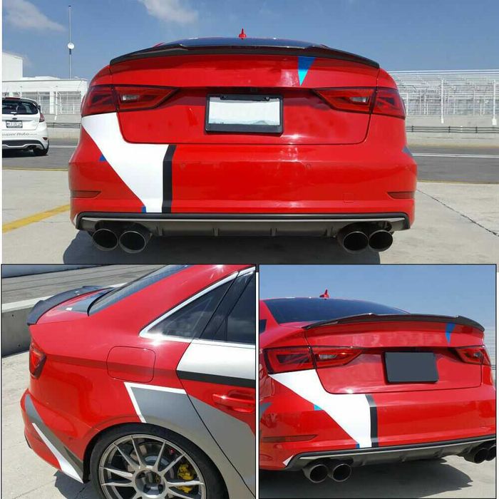 Eleron portbagaj tuning AUDI A3 8V Sportback model M4 negru lucios