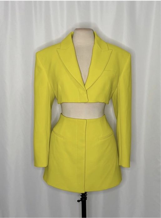ZARA x Purple Magazine Cut Out Blazer Lime Green