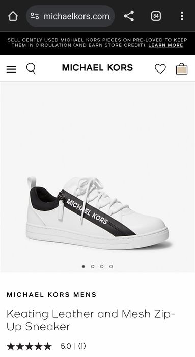 Michael Kors Кроссовки Keating из кожи и сетки на молнии