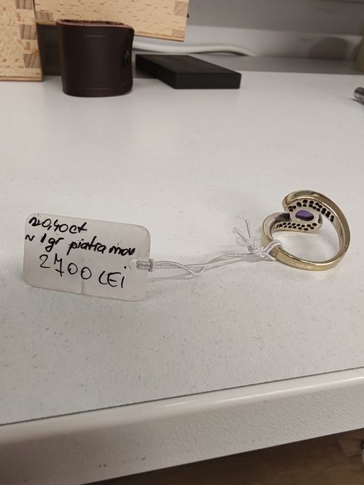 Inel Aur cu diamante și ametist 14k Gr 6,38 cod unic 3135