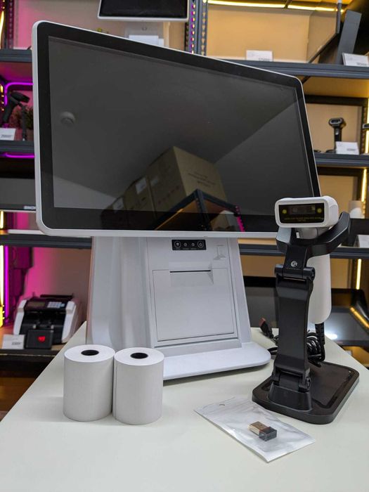 АКЦИЯ!! Комплект автоматизации / моноблок принтер денежный ящик сканер