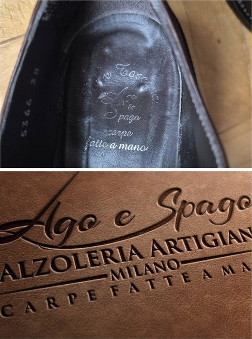 Pantofi de lux Ago e Spago, Handmade in Italy, Bărbați - 38