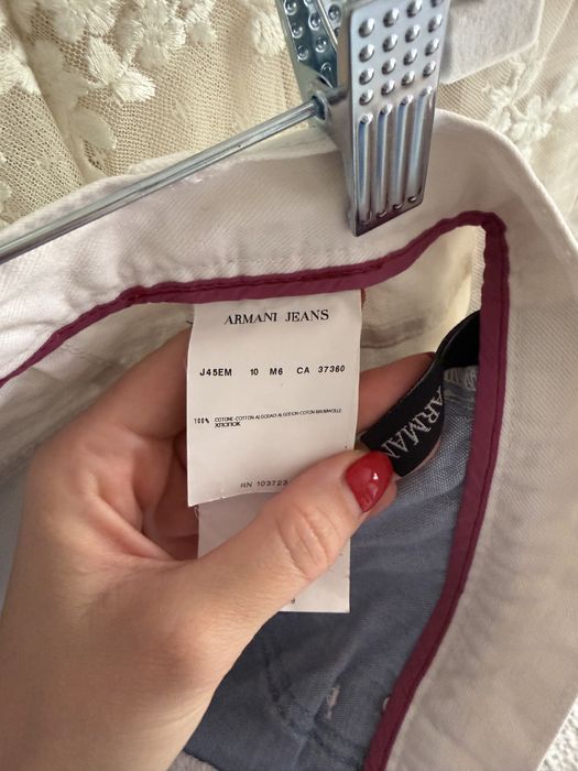 Мъжки бял панталон Armani Jeans – 100% памук
