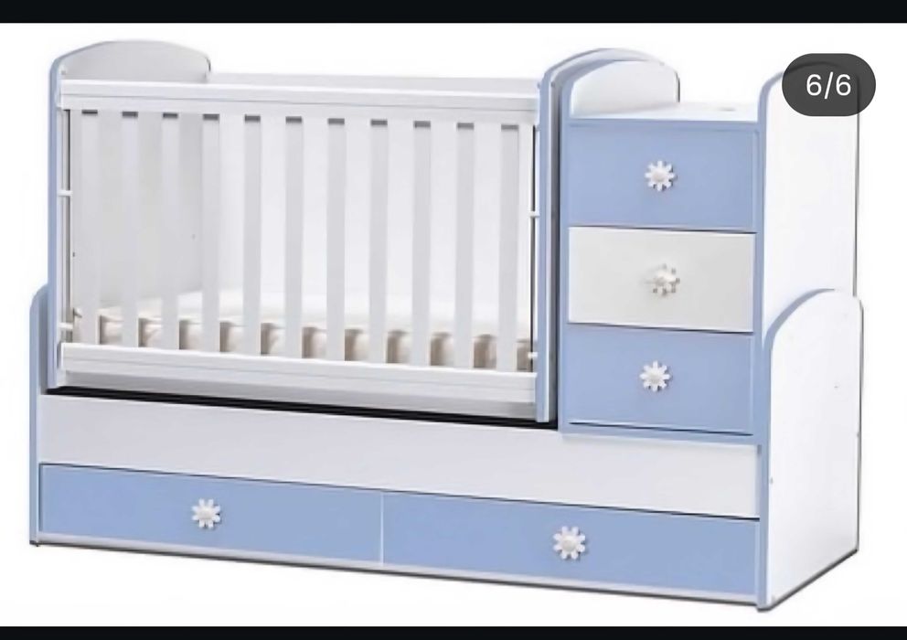 Бебешка кошара с повивалник и скрин