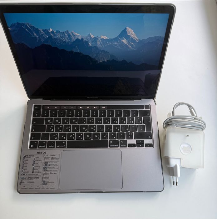 MacBook Pro 13 M2 (2022) Space Gray - 8GB RAM / 512GB SSD - International and Arabic Keyboard + Protective Case