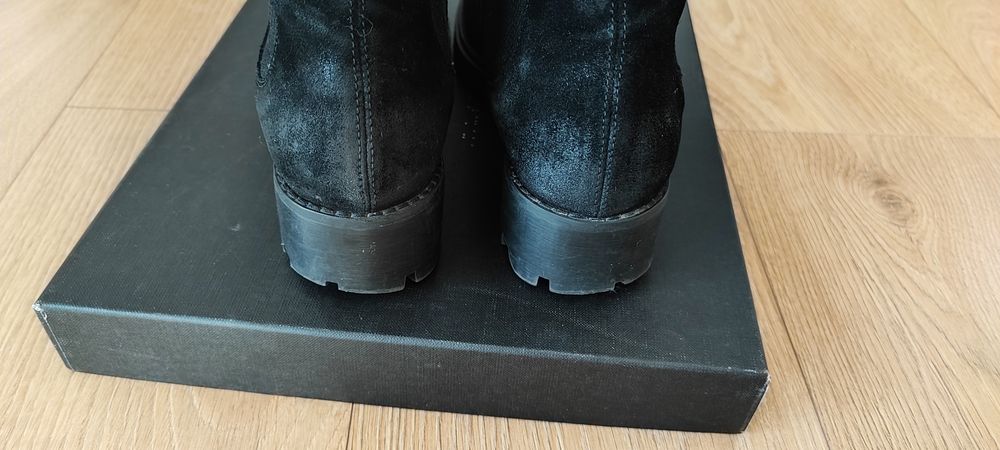 Ghete Musette Toujours negre, piele
