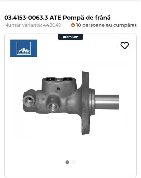 Pompă frână,marca ATE pt Renault