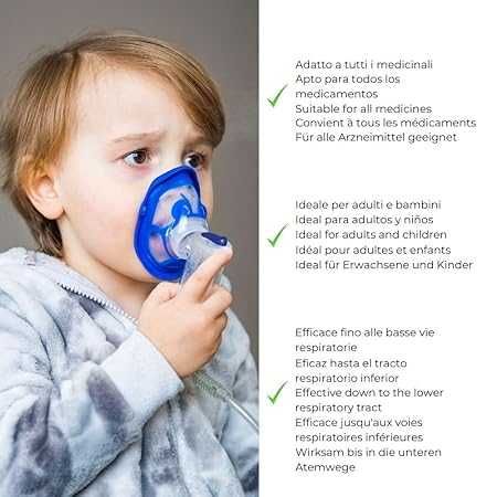 Аерозолен инхалатор с компресор Nuvita 5020, за цялото семейство , Бял