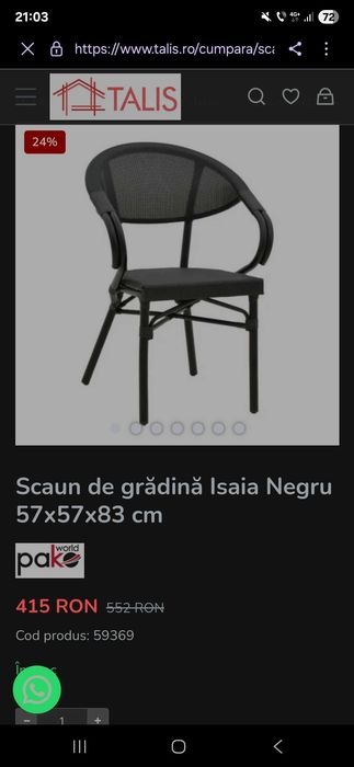Scaun si Masă de terasă HoReCa Mobexpert