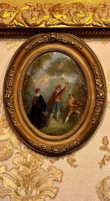 Двойка антикварни картини - 19 век