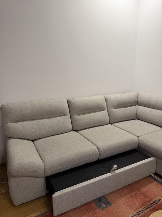 Разтегателен диван с ракла за съхранение