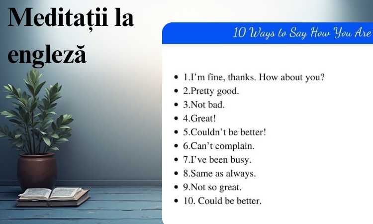 Meditații la Engleză și la Limba Romană pentru Străini