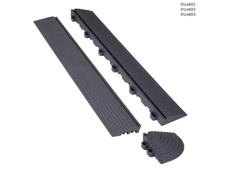 Lateralul si colt pardoselii modulare din PVC rezistent Gri Margine