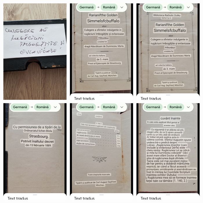 Carte veche de rugaciuni în limba germană