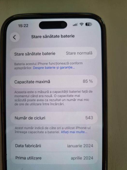 Iphone 15 Pro Max, White Titanium, 256gb, Impecabil