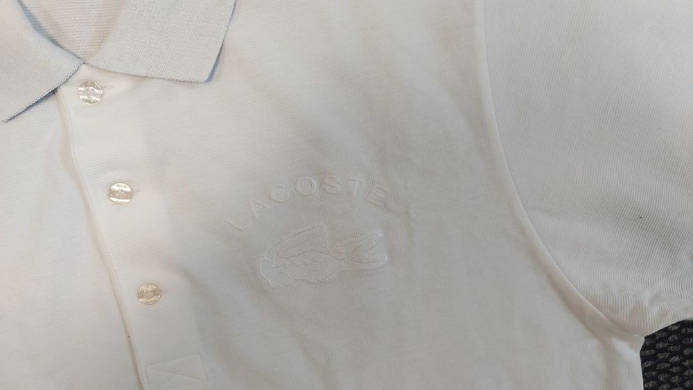 Lacoste тениска с Бяла бродерия L размер