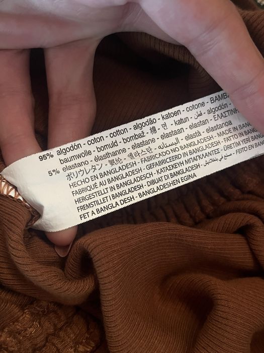 Rochie tricou maro, Zara, șnur lateral