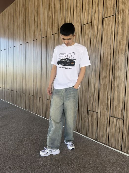 Джинсы серо-голубые