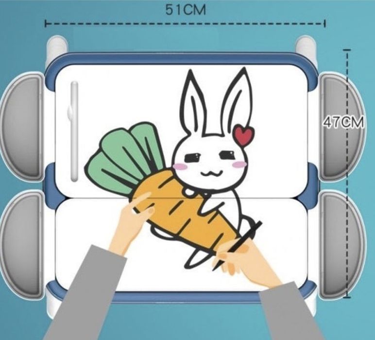 Masuta de activitati pentru copii tip Lego cu scaunel si pian  Buddy