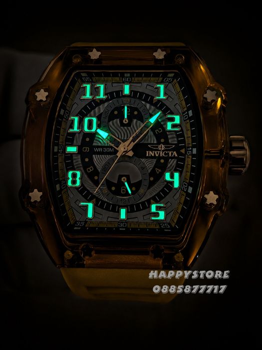 INVICTA Cyclone Yellow/Gold 49 mm, Инвикта нов мъжки часовник
