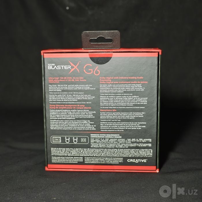 Creative BlasterX G6 Sound card gaming