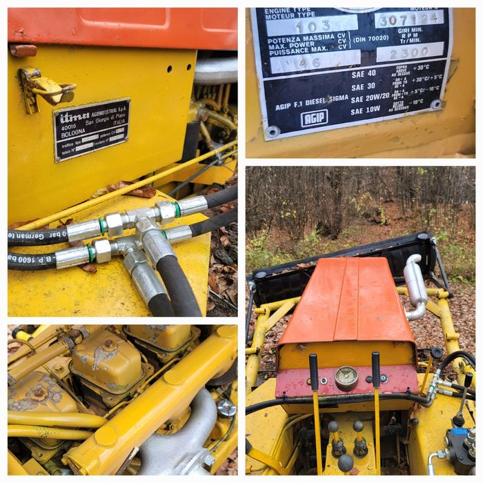 Mini buldozer ( tractor mic pe șenile cu lamă )