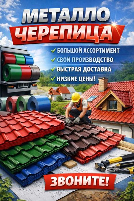 металлочерепица под заказ Любые размеры