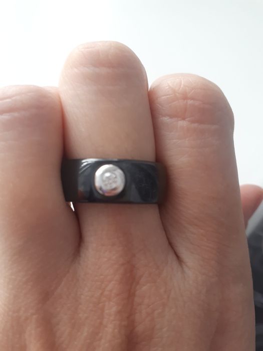 Кольцо керамика+серебро. Город. 32 квартал