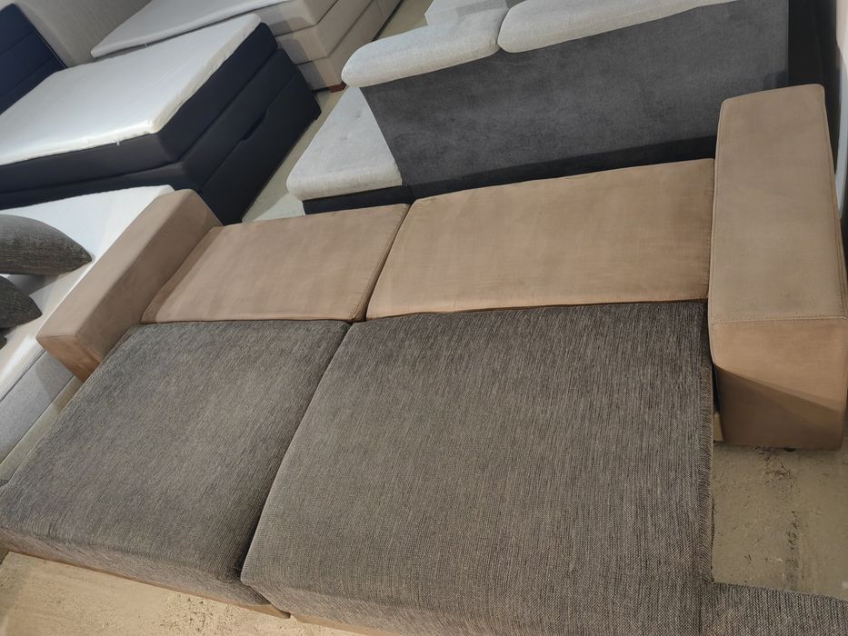 Canapea sufragerie XXL extensibile cu ladă de depozitare