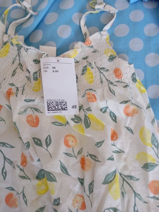 2 Salopete noi cu etichete, H&M, 98 cm, fetite
