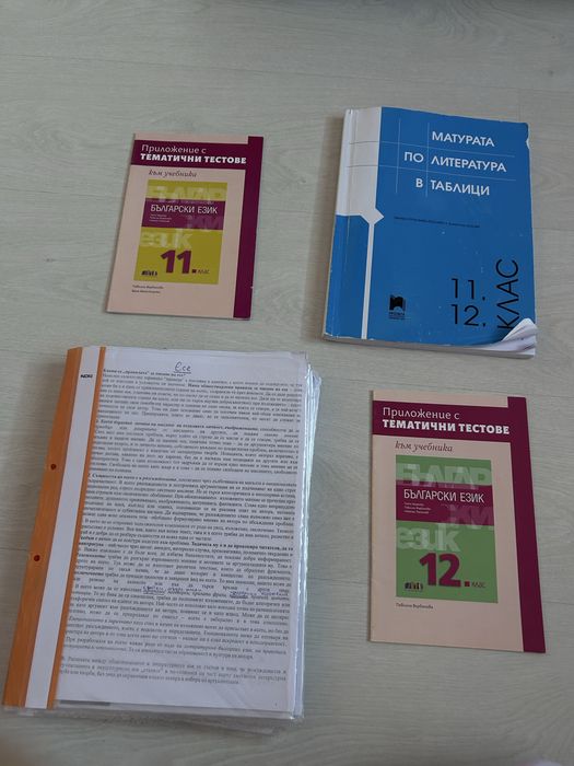 Помагалата и материалите за самоподготовка по български език и литература за 12 клас