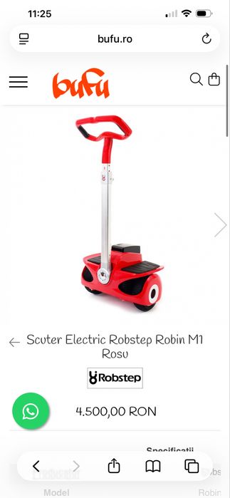 Robstep electric cu ghidon + încărcător și telecomandă