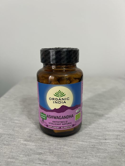Ashwagandha Antistres Natural, 60 capsule, Organic India