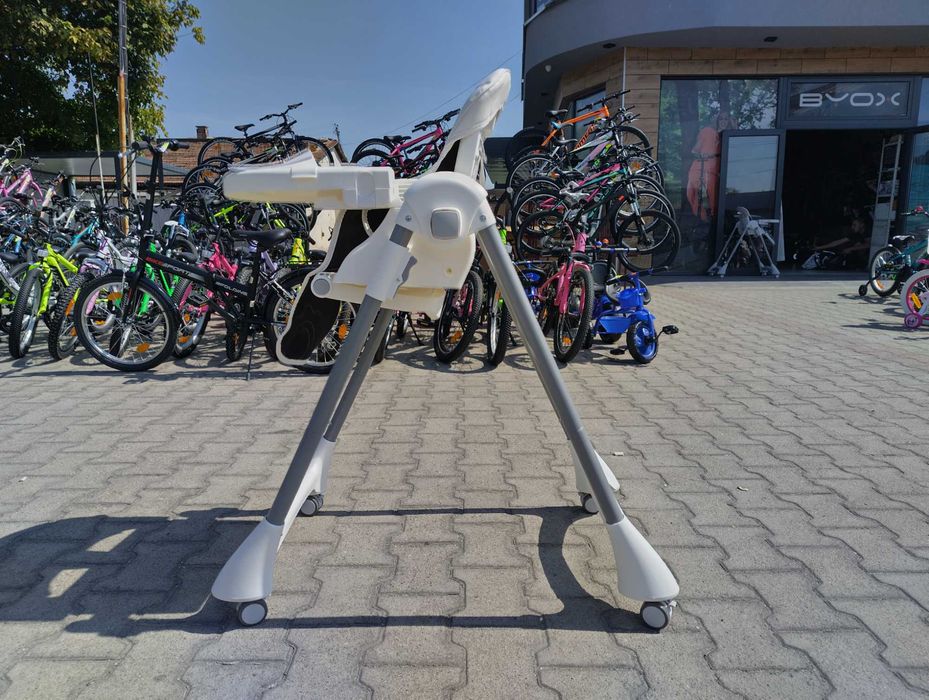 MONI Кожен стол за хранене RICO бял