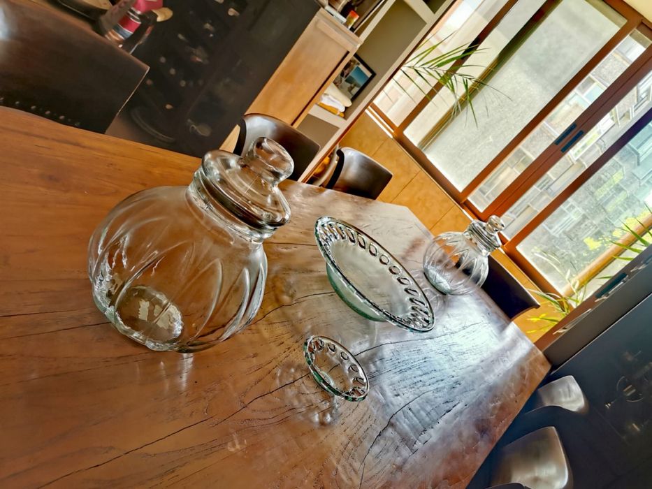 Антикварна колекция от ретро винтидж голям аптекарски съд/буркан /купа