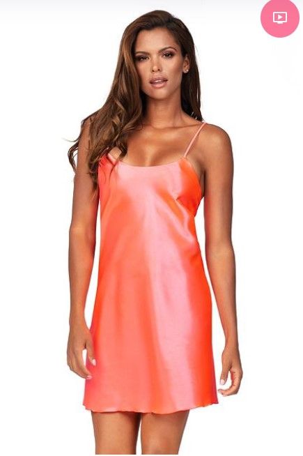 Neglijeu dama sexy roz corai satin lenjerie lux pijama femei