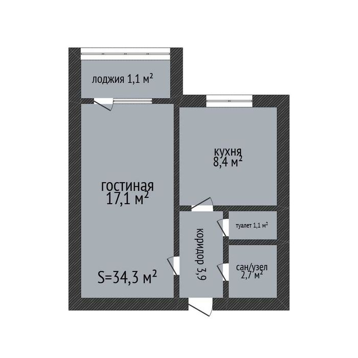 Продажа 1-комнатной квартиры 8 микрорайон