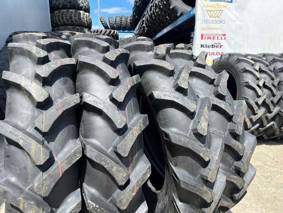 9.5-24 cu 8 pliuri anvelope noi marca TVS pentru tractor fata