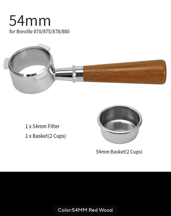 Portafiltru bottomless, dispenser si tamper 54MM