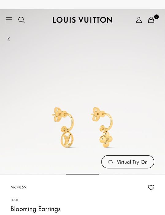 Позлатени обеци Blooming collection by Louis Vuitton”