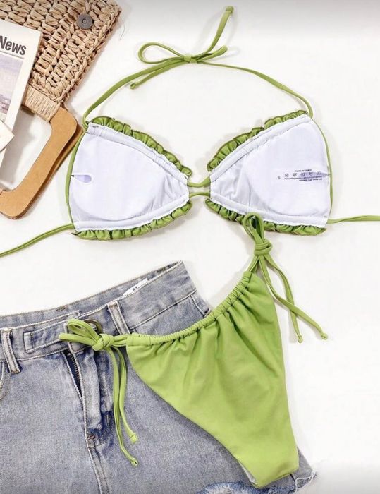 Нов светлозелен бански две части