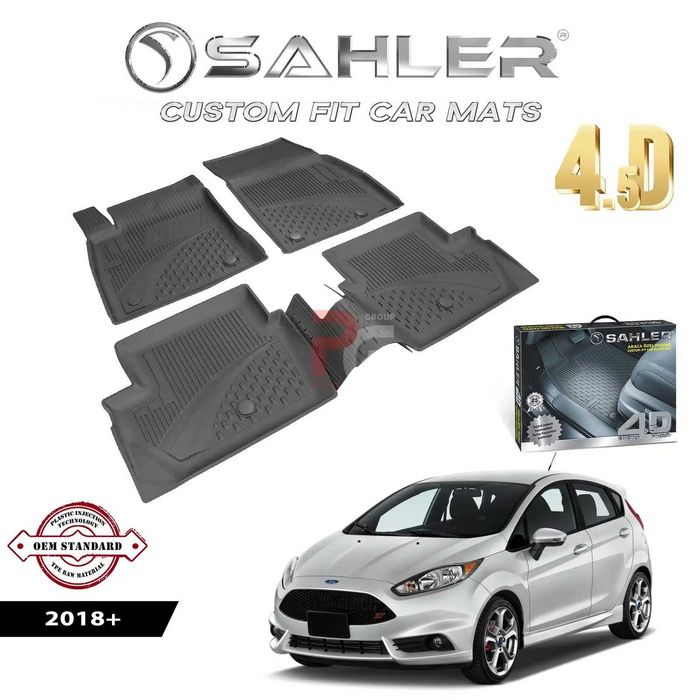 Гумени стелки за Ford Fiesta / Форд Фиеста / 2018+ / тип леген / висок борд